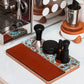 Tamping Station in Azure/Tan Leather