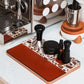 Tamping Station in Blanco/Tan Leather