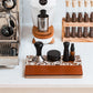 Tamping Station in Blanco/Tan Leather