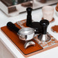 Tamping Station in Slate/Tan Leather