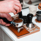 Tamping Station in Slate/Tan Leather