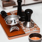 Tamping Station in Slate/Tan Leather