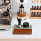 Tamping Station in Azure/Tan Leather